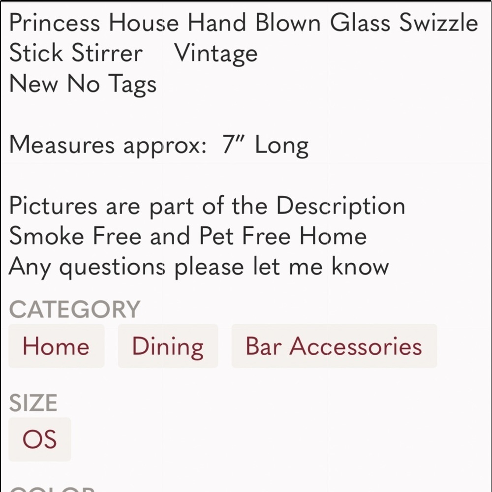 🔵4/$20 “SANTA BEAR” Princess House Glass Swizzle Stick Stirrer NEW - Picture 4 of 4